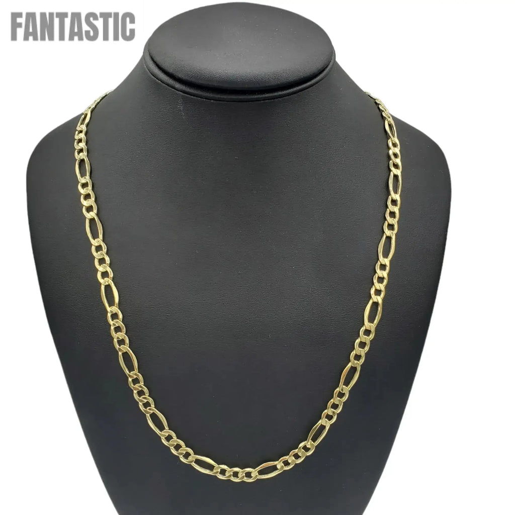 10K Gold- Hollow Figaro Chain