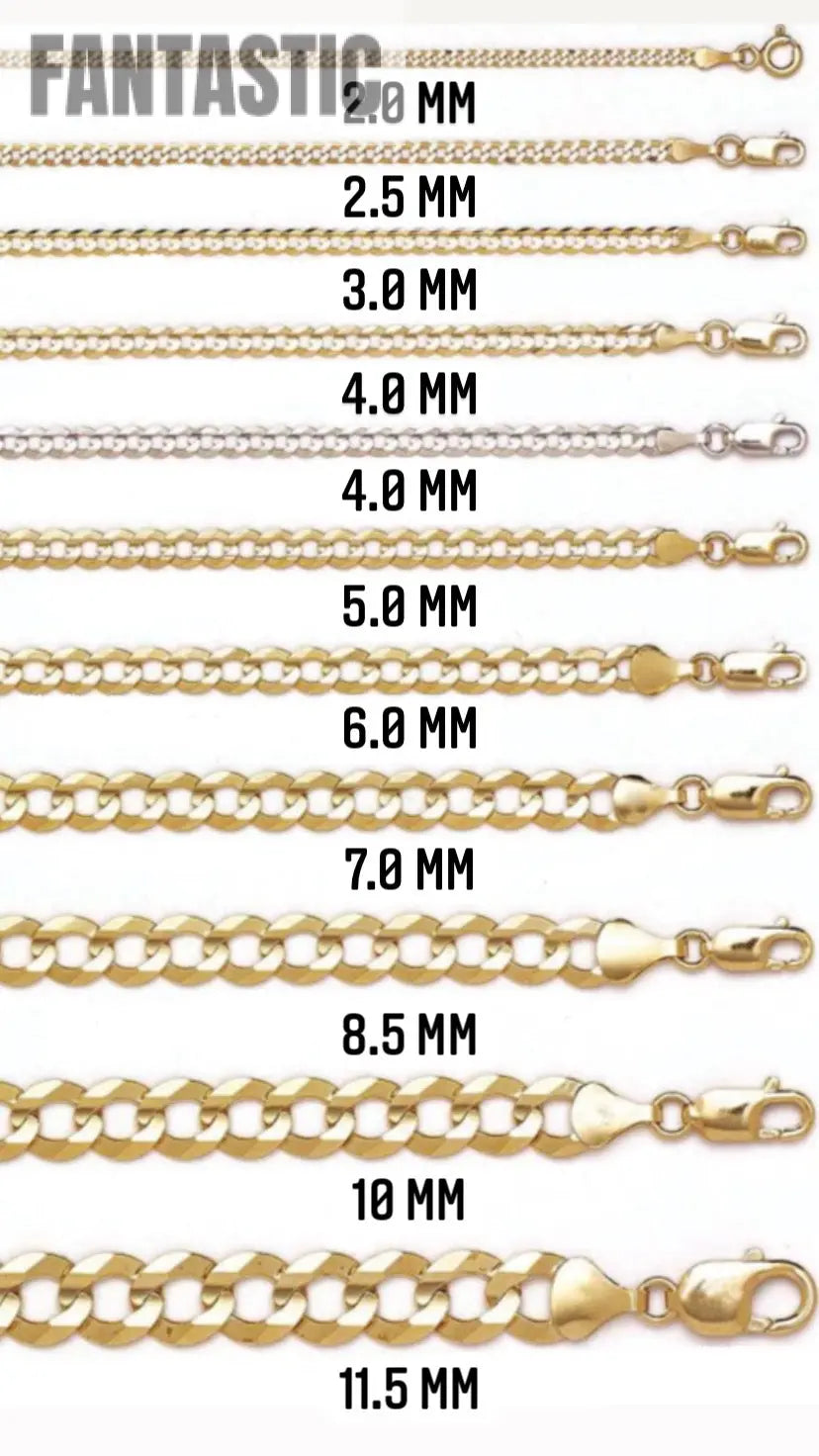 10K Gold- Solid Cuban Link Diamond Cut (Pave) Chain